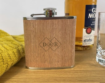 Personalised Hip Flask, Anniversary Gift, Christmas Gift, X Mas, Birthday Gift for Dad, Daddy, Granddad, Grandpa. Whisky flask.