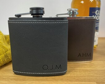 Personalised Hip Flask, Best Man or wedding present, Christmas Gift, X Mas, Birthday Gift for Dad, Daddy, Granddad, Grandpa. Whisky flask