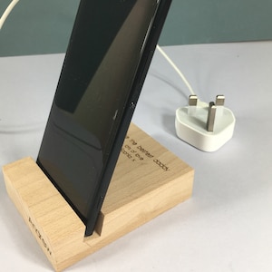 Personalised Phone Stand, Phone Holder, Christmas Present, X Mas Gift, Birthday Gift, Gift for Him, Gift for her, Stocking Filler.