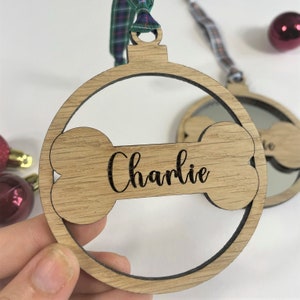 Personalised dog Christmas Tree Decoration, Christmas bauble for a pet, Pet Lover, Stocking Filler.