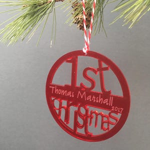 Personalised 1st Christmas Tree Decoration/Bauble.