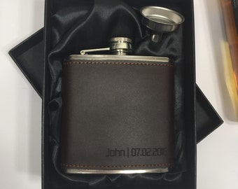 Personalised Hip Flask, Wedding Present Idea, Anniversary or wedding Gift Idea, Birthday Gift. Christmas Present, X Mas Gift.