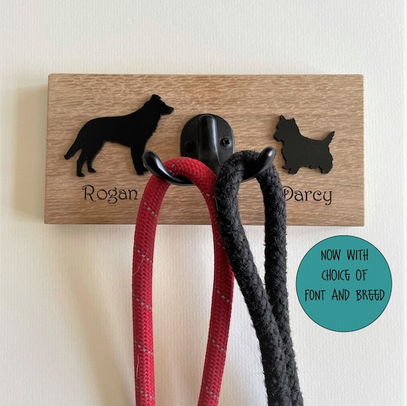 Personalisierter Hundeleine Haken aus Eiche mit Gusseisen Haube mit  verschiedenen Rassen verfgbar. - Etsy sterreich