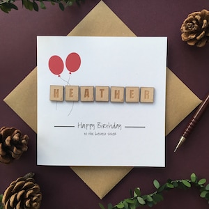 Carte d'anniversaire personnalisée.