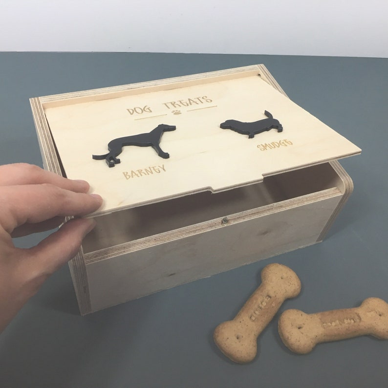 Personalised Wooden Dog Treat Box Puppy Treats X Mas Etsy UK