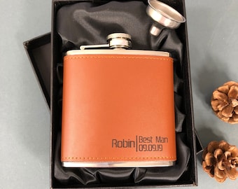 Personalised Hip Flask, Wedding Gift, Whisky flask for your Best Man, Grooms Man, Father of the Bride, Father of the Groom. Christmas Gift.