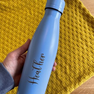 Personalised Thermal Water Bottle, Sports Bottle, Drinking Bottle, School Water Bottle, Teachers Gift.