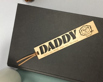 Personalised Wooden Bookmark, Christmas Present, X Mas Gift, Gift for him, Birthday Present, Daddy, Dad, Grandad, Grandpa, Mane Man Daddy.