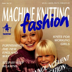 Tijdschrift vintage breimachinepatronen|BROTHER Machinebreimode nummer 14|Directe download pdf