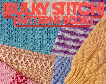 152 24stitch Punchcard Patterns. Vintage Bulky Stitch Patterns Book. For Bulky Knitting Machines. Download version (PDF).