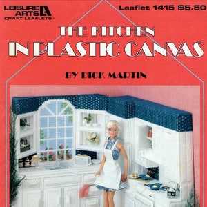 vintage Plastic Canvas Pattern Book|La cuisine en toile plastique|Leisure Arts Leaflet 1415|PDF Pattern