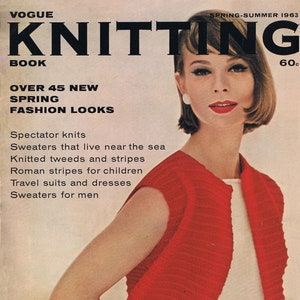 Vintage Knitting Pattern Magazine|VOGUE Knitting Book|Spring-Summer 1963|Over 45 Spring Fashion Looks|Instant Download PDF