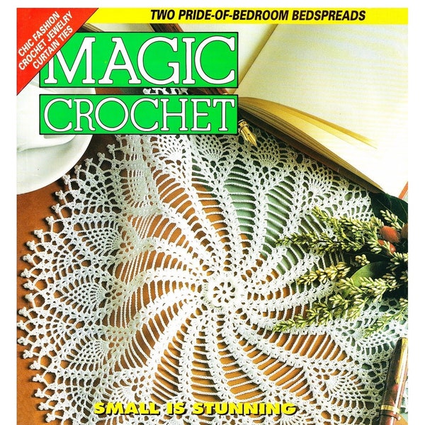 Vintage crochet Pattern Magazine|Magic Crochet #114 June 1998|24 Patterns|Instant Download PDF