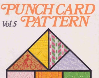 Vintage Brother Punchcard pattern Vol.5 book for all 24 stitch knitting machines|Machine knitting patterns|Good quality|Instant download PDF