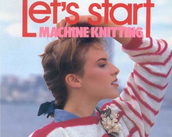 Vintage Brother knitting machine learning Book|Let's Start|18 Machine knitting patterns|Learning instructions|Instant download PDF