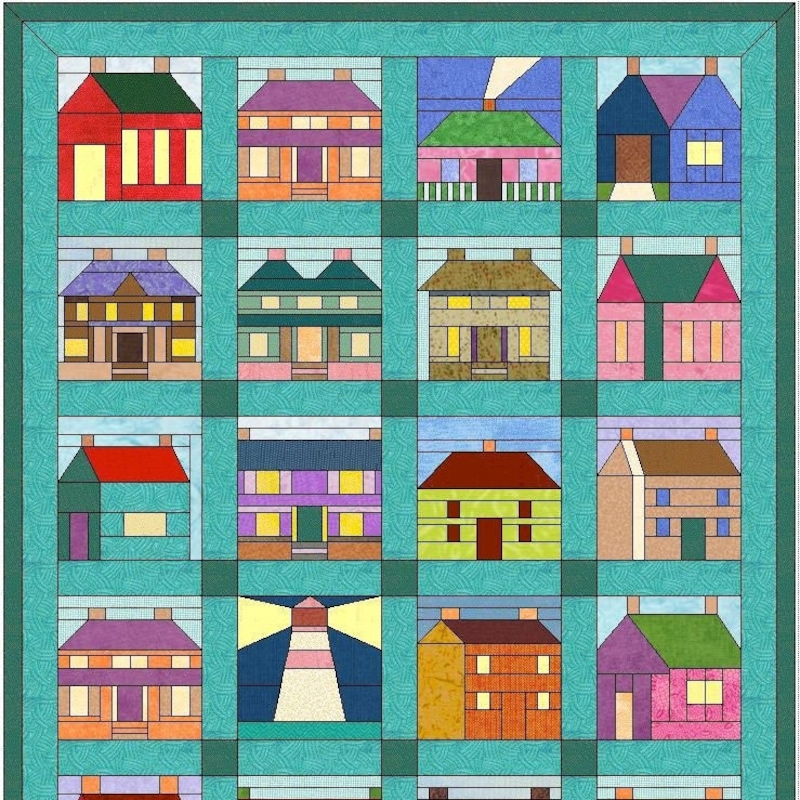 House Quilt Pattern - Etsy