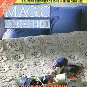 Vintage crochet Pattern Magazine|Magic Crochet #113 April 1998|27 Patterns|Instant Download PDF