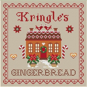Christmas Sampler, Gingerbread house cross stitch pattern, Cute gingerbread man, Winter house, Sweets cross stitch, Digital pattern, PDF