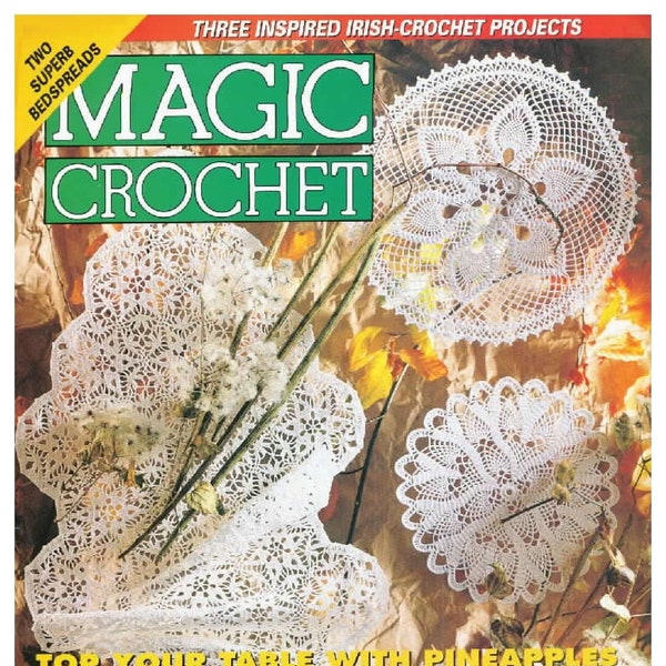 Vintage crochet Pattern Magazine|Magic Crochet #112 February 1998|26 Patterns|Instant Download PDF