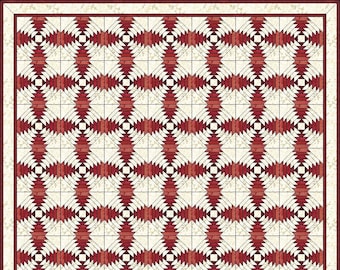 Digital PDF|Ananas Quilt Muster|Ananas Quilt Blockmuster|Blockmuster Blockhaus Quilt|Modernes Patchwork|Instant Download