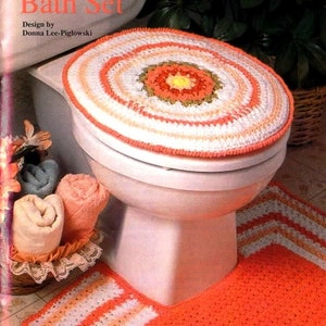 Toilet Paper Cover, Toilet Paper Storage, Pink Knit Crochet Toilet Paper  Cozy With Embroidered Flower Bouquet, Bathroom Decor 