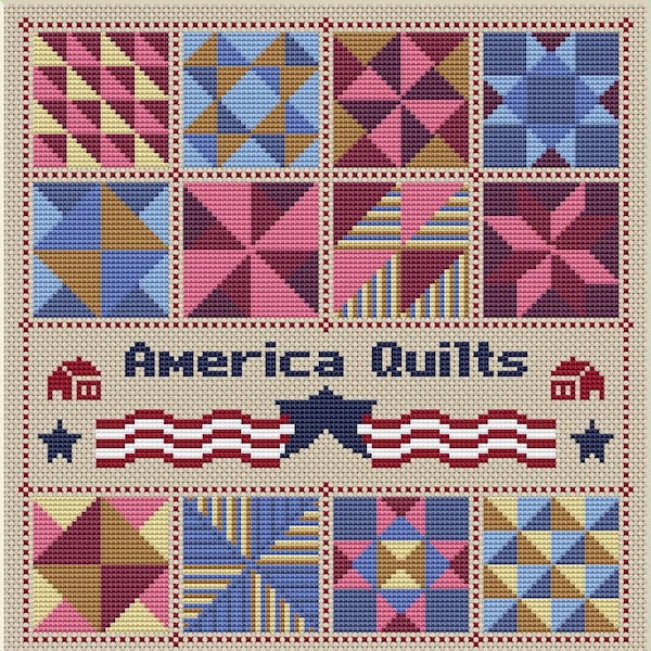 Quilt Cross Stitch Etsy