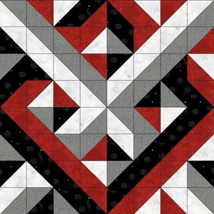 Digital PDF Quilt Pattern|Quilt Interwoven Design|Modern Patchwork|Quilt Block Pattern