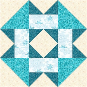 Digital PDF Quilt Block Pattern|Quilt Block Churn Dash|Modern Patchwork|Instant Download