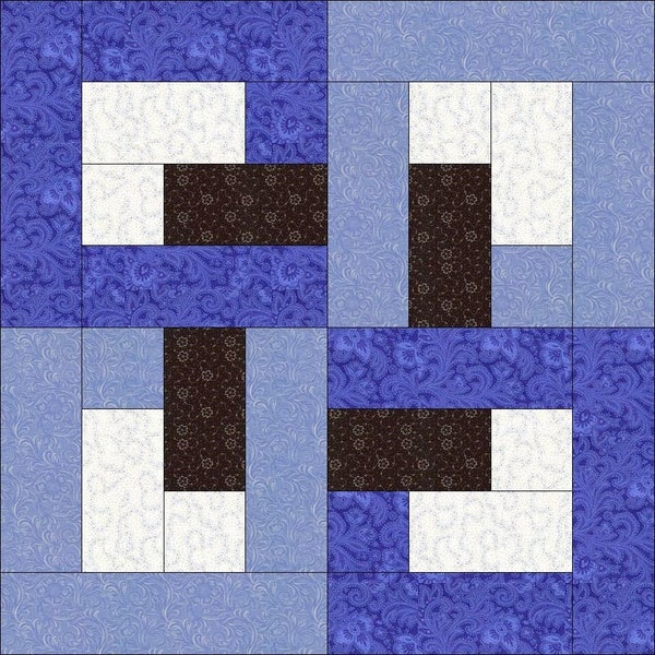 Interlocking Square Quilt Pattern Etsy