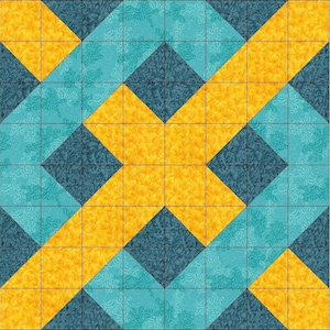Digital PDF Quilt Block Pattern|Kentucky Chain Quilt Block Pattern|Modern Patchwork|Instant Download