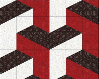 Digital PDF Quilt Block Pattern|inner City Quilt Block