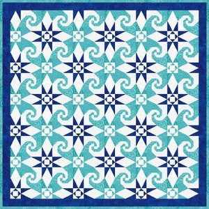 Digital PDF Quilt Block Pattern|Storm at Sea and Snail Trail Quilt Block Pattern|Modern Patchwork|Instant Download