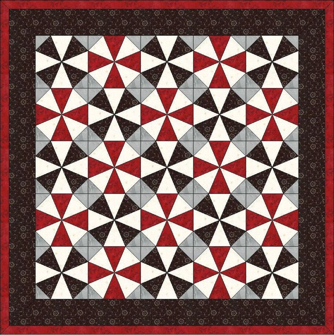 デジタルPDFキルトブロックパターン｜万華鏡キルトブロックパターン（2