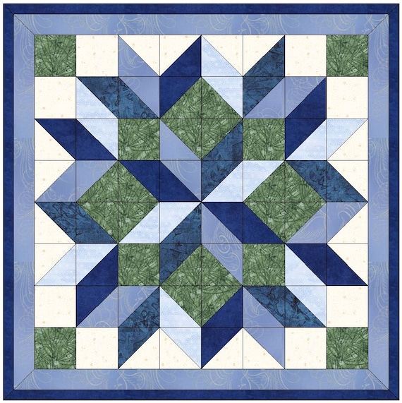 Carpenter S Star Quilt Pattern Carpenter's Star PDF Quilt Pattern