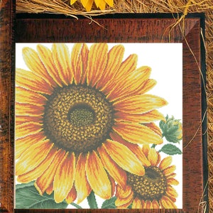 Sunflower cross stitch pattern pdf ,Primitive cross stitch pattern PDF,Instant Download, nursery decoration