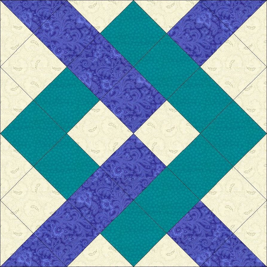 Digital PDF Quilt Block Patterninterlocking Chain Quilt Block Etsy