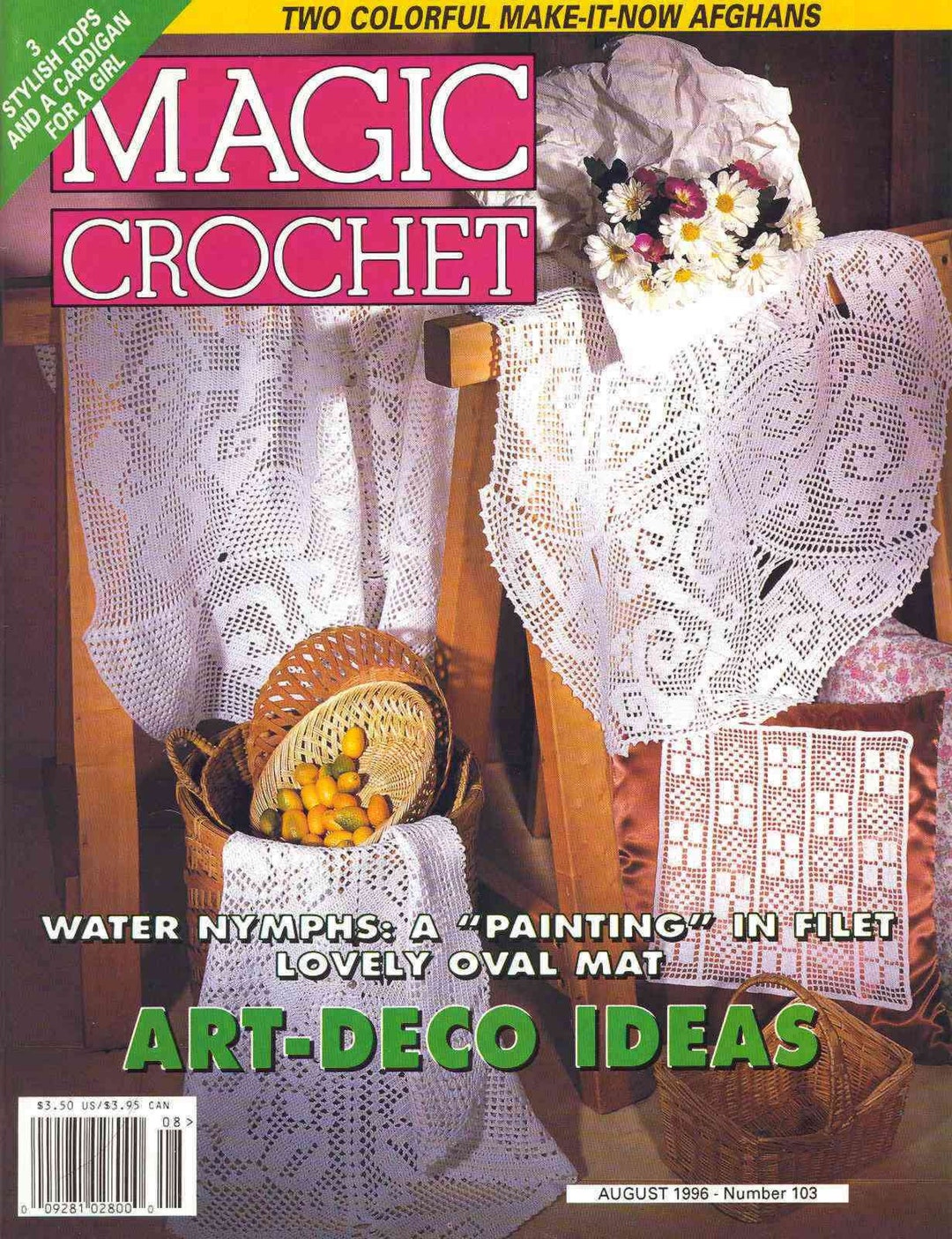 Vintage Crochet Pattern Magazinemagic Crochet 103 August 199635 ...