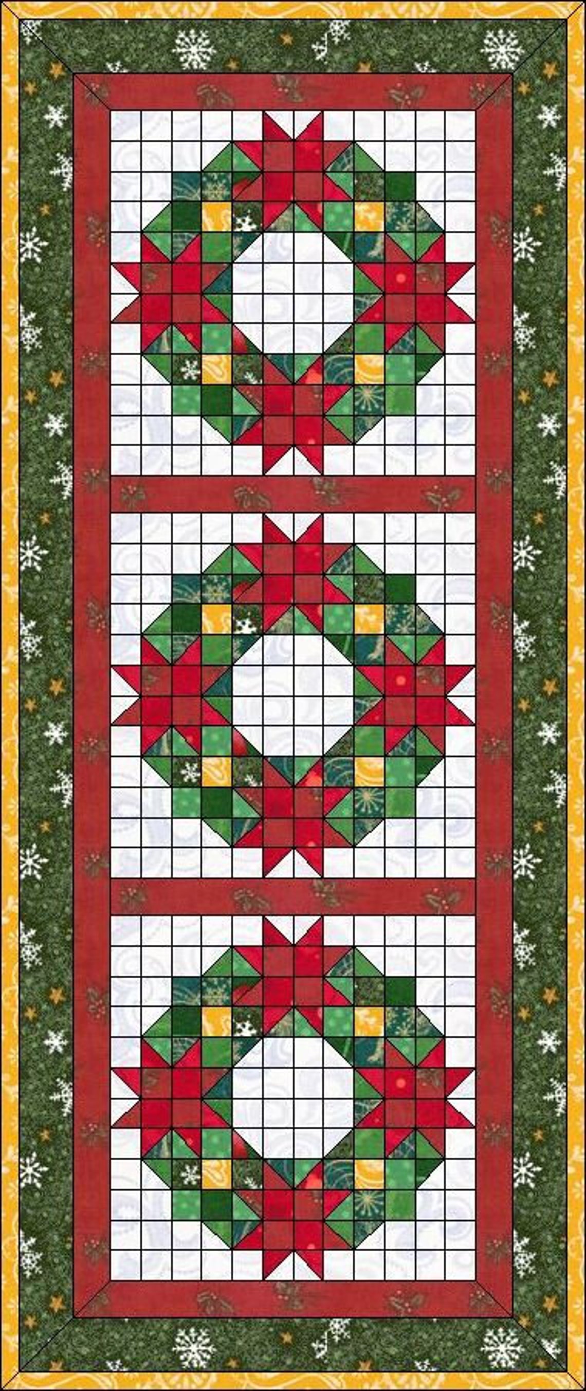 Digital PDF Quilt Block Patternchristmas Wreath Quilt Block - Etsy