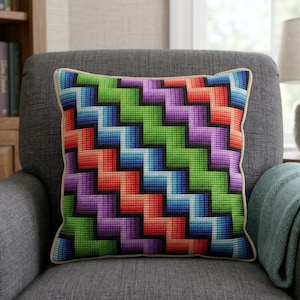 Rainbow colors,nursery decoration,modern cross stitch,Primitive cross stitch pattern,Geometric cross stitch pattern, PDF, instant download,