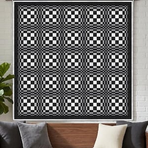 Digital PDF Quilt Block Pattern|Optical Illusion Quilt Block Pattern|Fibonacci Quilt Block Pattern|Modern Patchwork|Instant Download