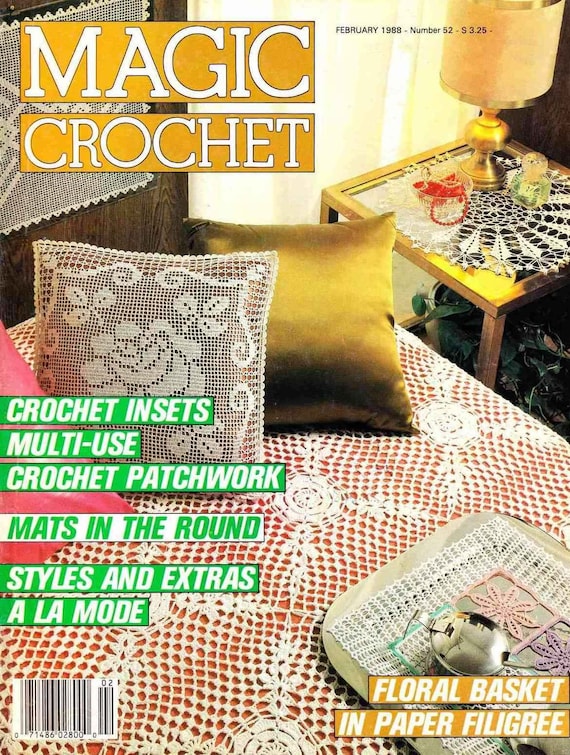Rivista di modelli all'uncinetto vintage/Magic Crochet 52 febbraio 1988/40  Modelli/Download istantaneo PDF -  Italia