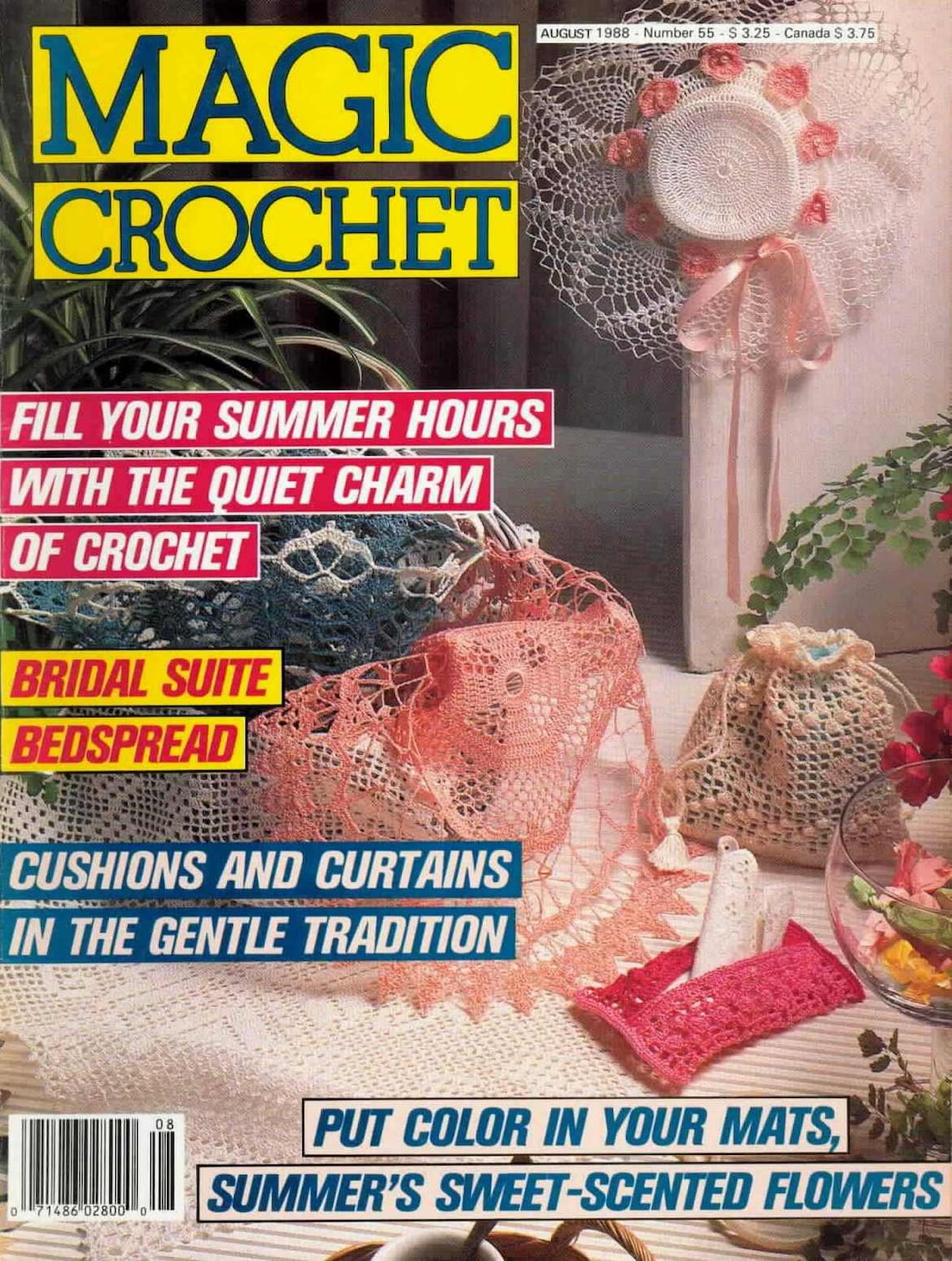 Vintage Crochet Pattern Magazinemagic Crochet 55 August Etsy