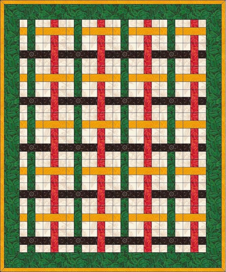 Digital PDF Quilt Block Patternbasket Weave Quilt Block Etsy