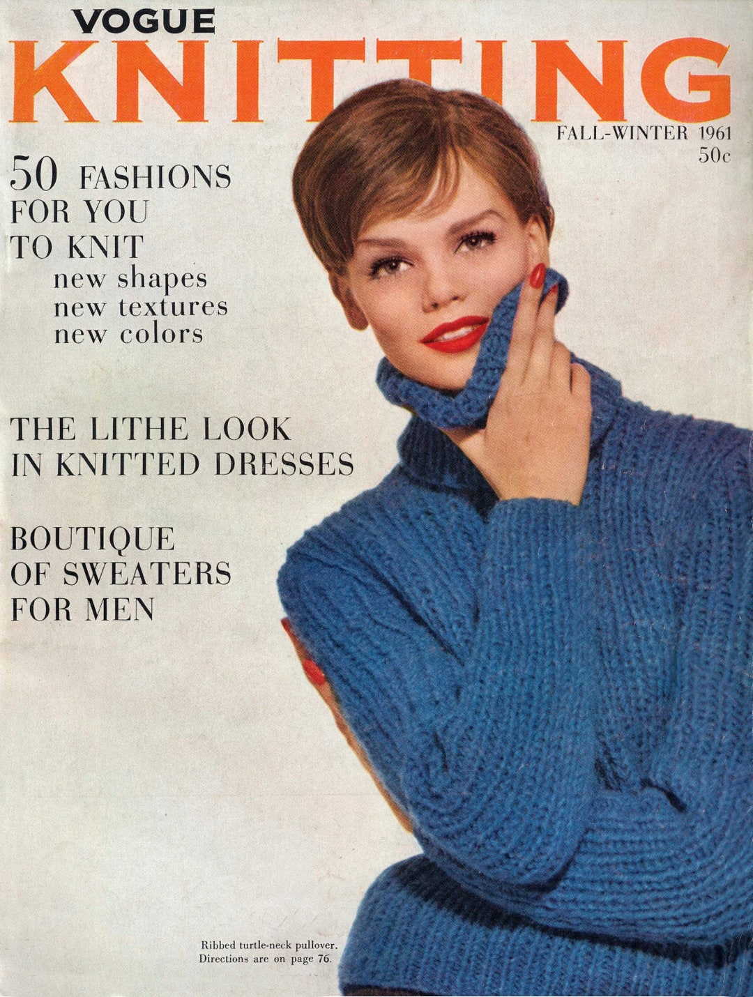 Rivista di modelli di maglieria vintage/VOGUE Knitting/Moda