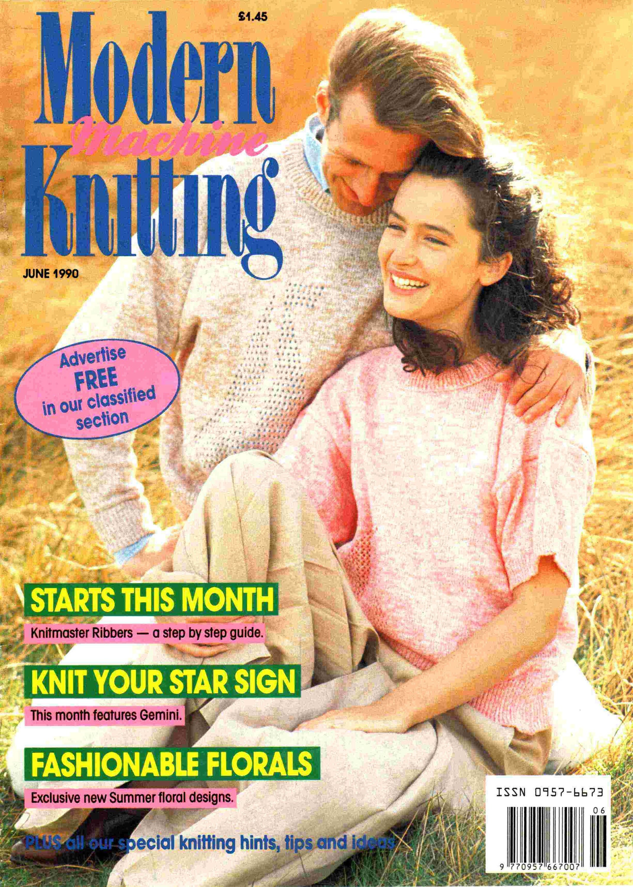 Vintage knitting machine patterns magazine|Modern Machine Knitting June 1990|KnitMaster & Silver Reed Knitting Machines|Instant download PDF