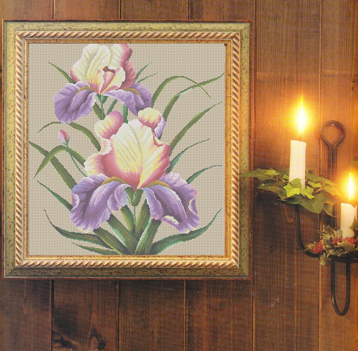 Iris Cross Stitch Pattern Flower Cross Stitch Art Cross - Etsy