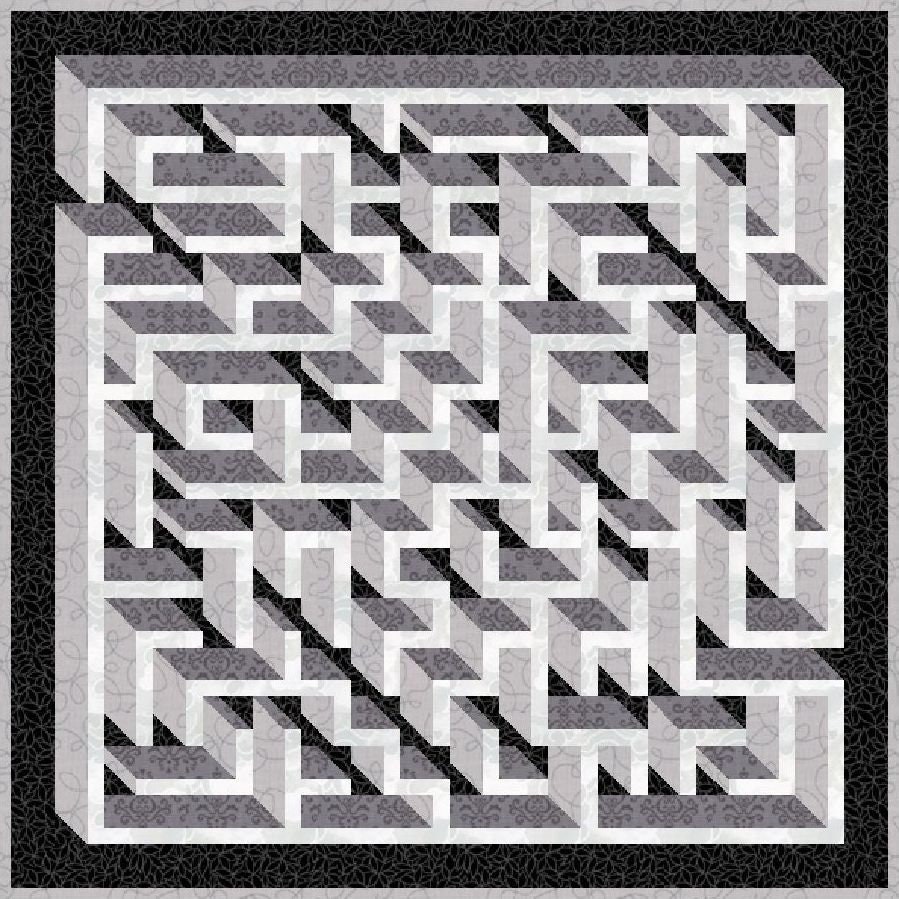 digital-pdf-quilt-pattern-3d-maze-labyrinth-quilt-pattern-modern-patchwork-instant-download-etsy