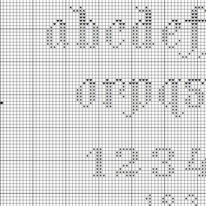 Modèle de point de croix alphabet et nombresFantaisie cursiveTableau de polices de caractères moderne au point de croixLettres au point de croix avec lettrage à la mainPDFTéléchargement instantané image 2