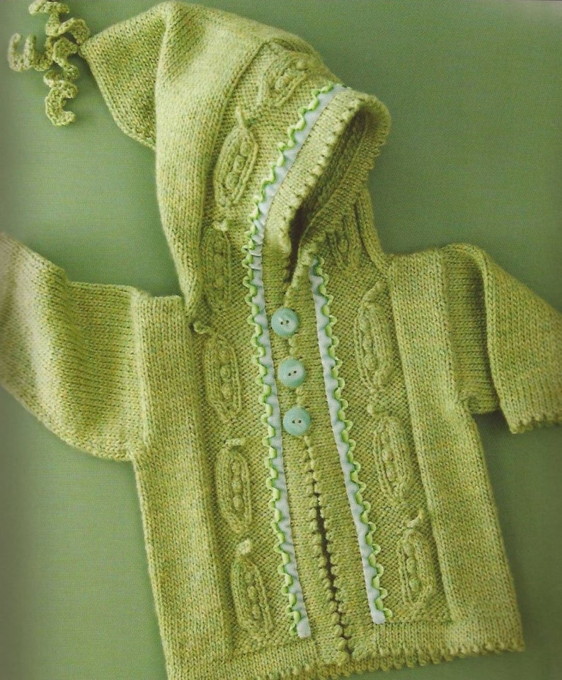 Sweet Pea Cardigan Baby Knitting Pattern Cardigan English Instructions PDF  Instant download