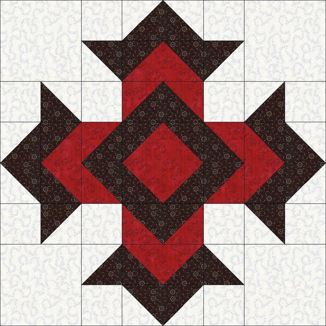 Digital PDF Quilt Block Patterngod's Eye Quilt Block Patternmodern